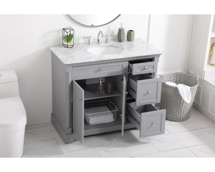 Elegant Bathroom Vanity - Gray, L 42" (VF53042GR)