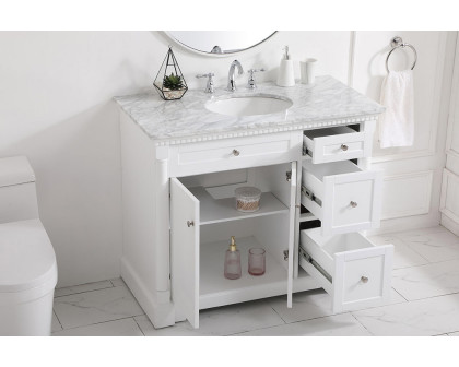 Elegant Bathroom Vanity - White, L 42" (VF53042WH)