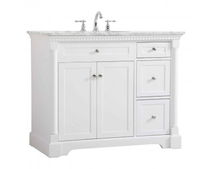 Elegant Bathroom Vanity - White, L 42" (VF53042WH)