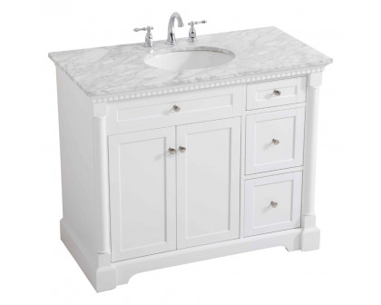 Elegant Bathroom Vanity - White, L 42" (VF53042WH)