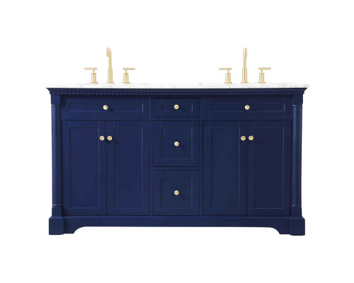 Elegant Bathroom Vanity - Blue, L 60" (VF53060DBL)