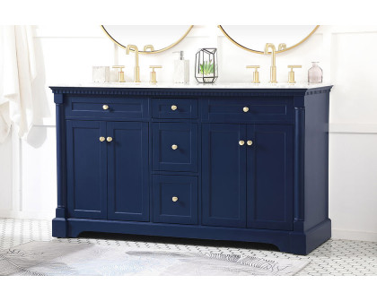 Elegant Bathroom Vanity - Blue, L 60" (VF53060DBL)