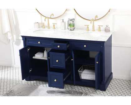 Elegant Bathroom Vanity - Blue, L 60" (VF53060DBL)