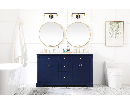 Elegant Bathroom Vanity - Blue, L 60" (VF53060DBL)