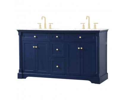 Elegant Bathroom Vanity - Blue, L 60" (VF53060DBL)