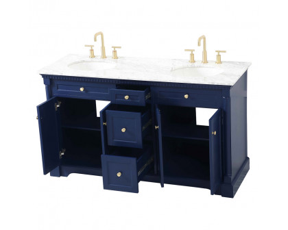 Elegant Bathroom Vanity - Blue, L 60" (VF53060DBL)