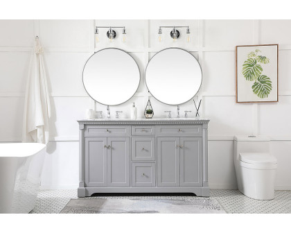 Elegant Bathroom Vanity - Gray, L 60" (VF53060DGR)