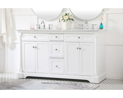 Elegant Bathroom Vanity - White, L 60" (VF53060DWH)