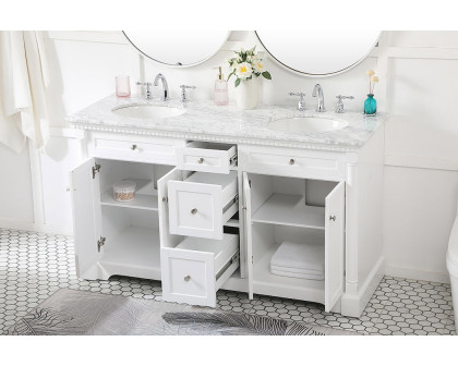 Elegant Bathroom Vanity - White, L 60" (VF53060DWH)