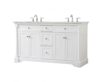 Elegant Bathroom Vanity - White, L 60" (VF53060DWH)