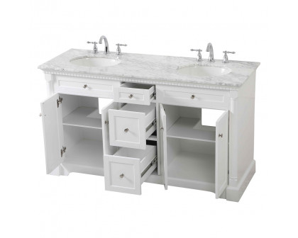 Elegant Bathroom Vanity - White, L 60" (VF53060DWH)