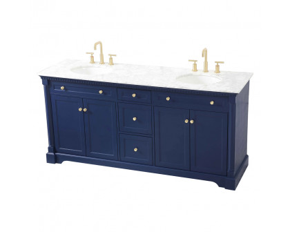 Elegant Bathroom Vanity - Blue, L 72" (VF53072DBL)