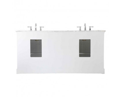 Elegant Bathroom Vanity - White, L 72" (VF53072DWH)