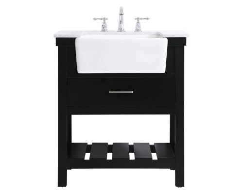 Elegant Bathroom Vanity - Black (VF60130BK)