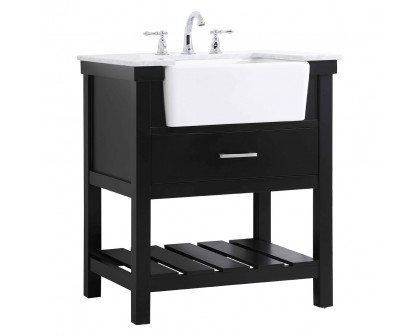 Elegant Bathroom Vanity - Black (VF60130BK)