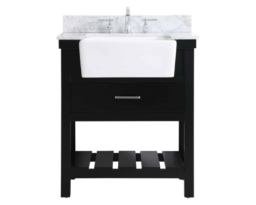 Elegant Bathroom Vanity - Black (VF60130BK-BS)