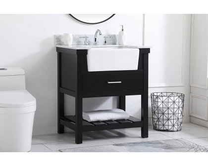 Elegant Bathroom Vanity - Black (VF60130BK-BS)