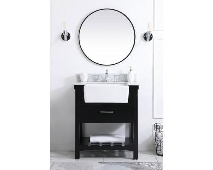 Elegant Bathroom Vanity - Black (VF60130BK-BS)