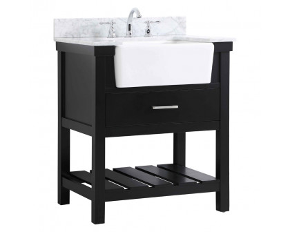 Elegant Bathroom Vanity - Black (VF60130BK-BS)