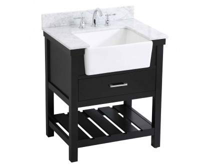 Elegant Bathroom Vanity - Black (VF60130BK-BS)