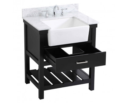 Elegant Bathroom Vanity - Black (VF60130BK-BS)