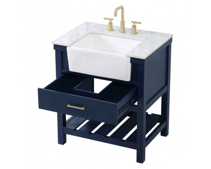 Elegant Bathroom Vanity - Blue (VF60130BL)