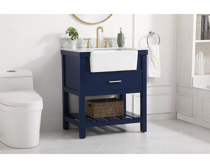 Elegant Bathroom Vanity - Blue (VF60130BL-BS)