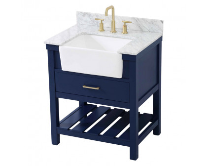 Elegant Bathroom Vanity - Blue (VF60130BL-BS)