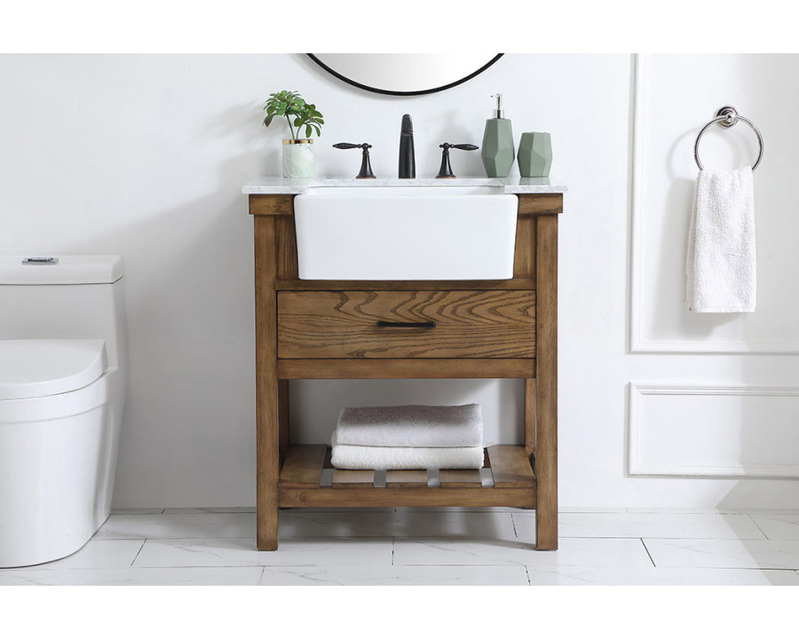 Elegant Bathroom Vanity - Driftwood (VF60130DW)