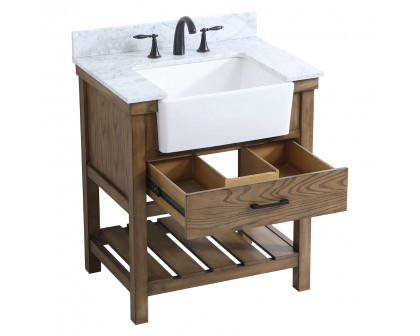 Elegant Bathroom Vanity - Driftwood (VF60130DW-BS)