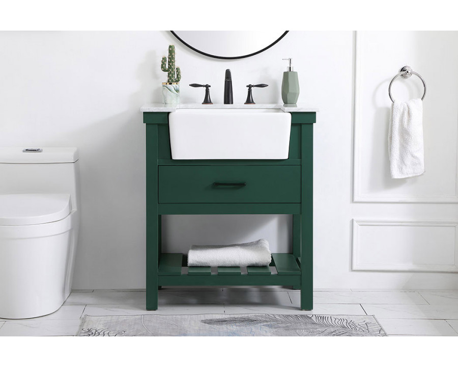 Elegant Bathroom Vanity - Green (VF60130GN)