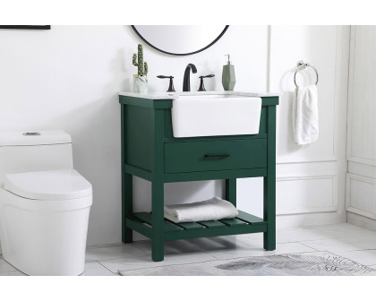 Elegant Bathroom Vanity - Green (VF60130GN)