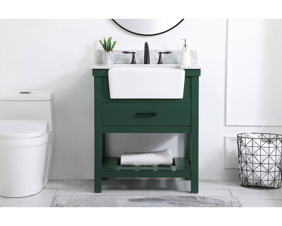 Elegant Bathroom Vanity - Green (VF60130GN-BS)