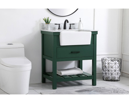 Elegant Bathroom Vanity - Green (VF60130GN-BS)