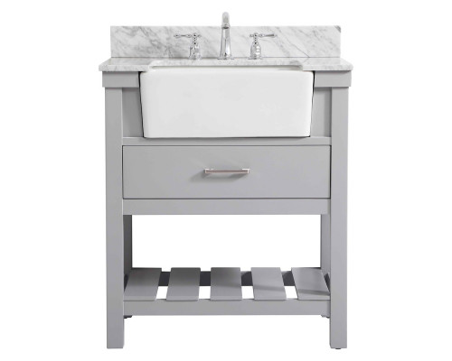 Elegant Bathroom Vanity - Gray (VF60130GR-BS)