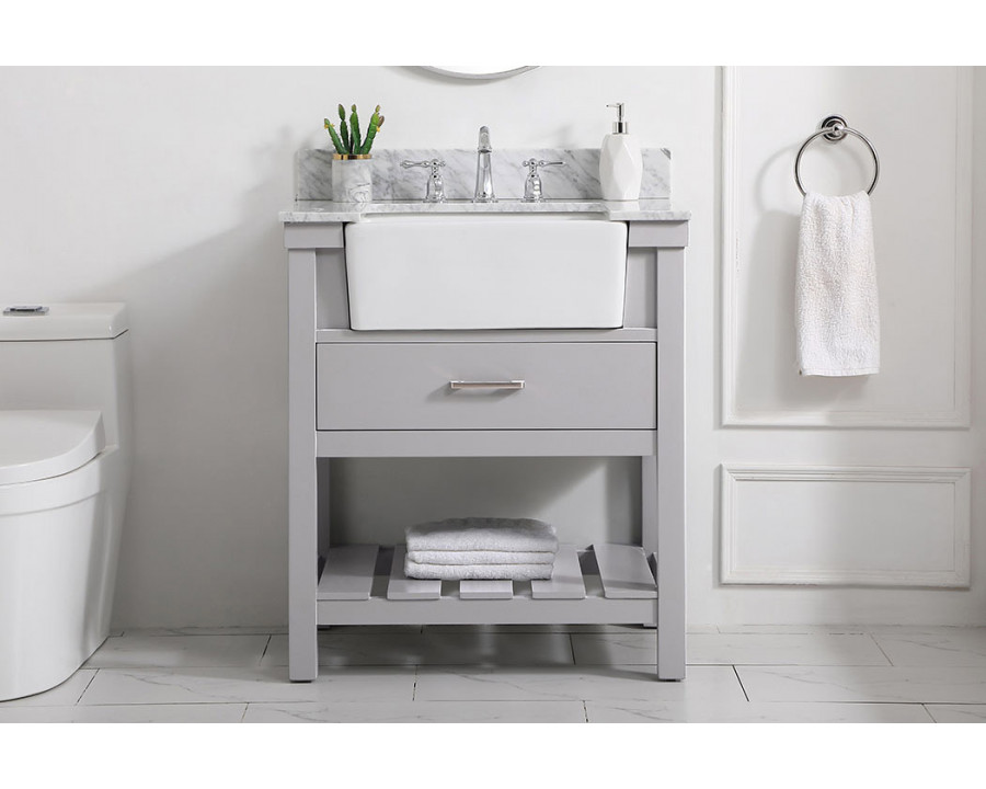 Elegant Bathroom Vanity - Gray (VF60130GR-BS)