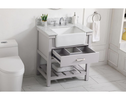 Elegant Bathroom Vanity - Gray (VF60130GR-BS)