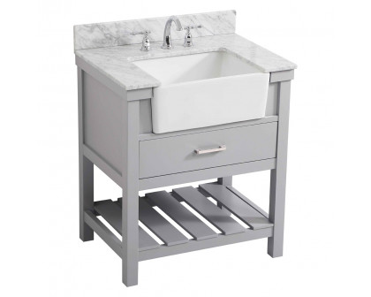 Elegant Bathroom Vanity - Gray (VF60130GR-BS)