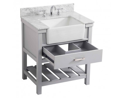 Elegant Bathroom Vanity - Gray (VF60130GR-BS)