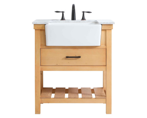 Elegant Bathroom Vanity - Natural Wood (VF60130NW)