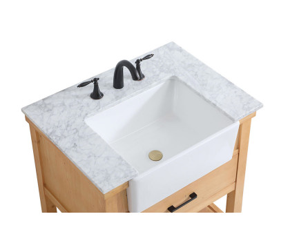 Elegant Bathroom Vanity - Natural Wood (VF60130NW)