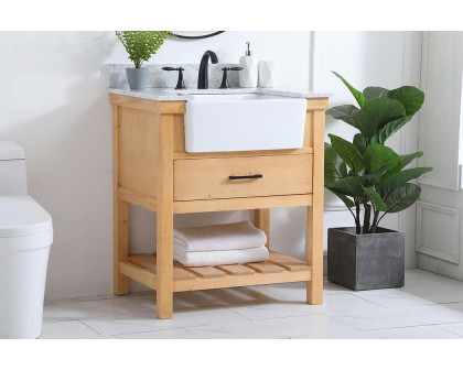 Elegant Bathroom Vanity - Natural Wood (VF60130NW-BS)