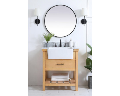 Elegant Bathroom Vanity - Natural Wood (VF60130NW-BS)