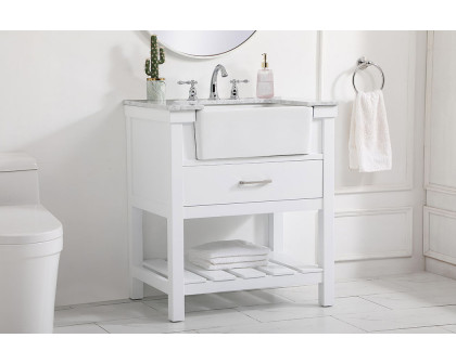 Elegant Bathroom Vanity - White (VF60130WH)