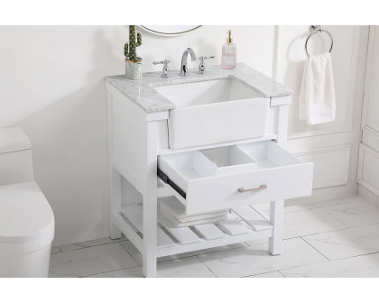 Elegant Bathroom Vanity - White (VF60130WH)