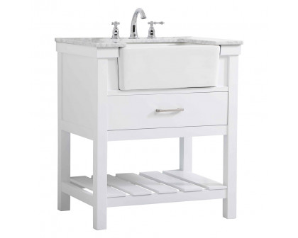 Elegant Bathroom Vanity - White (VF60130WH)