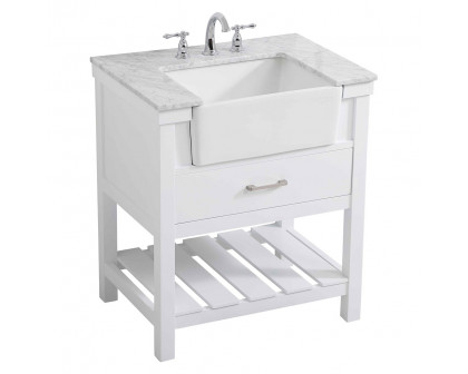 Elegant Bathroom Vanity - White (VF60130WH)