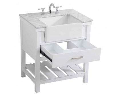 Elegant Bathroom Vanity - White (VF60130WH)