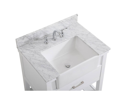 Elegant Bathroom Vanity - White (VF60130WH-BS)