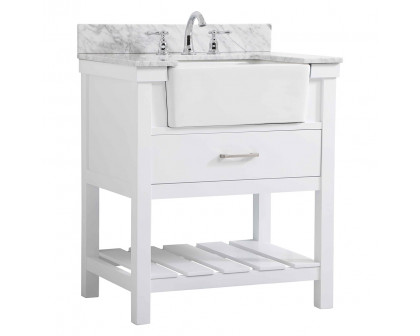 Elegant Bathroom Vanity - White (VF60130WH-BS)